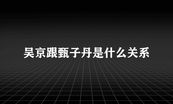 吴京跟甄子丹是什么关系