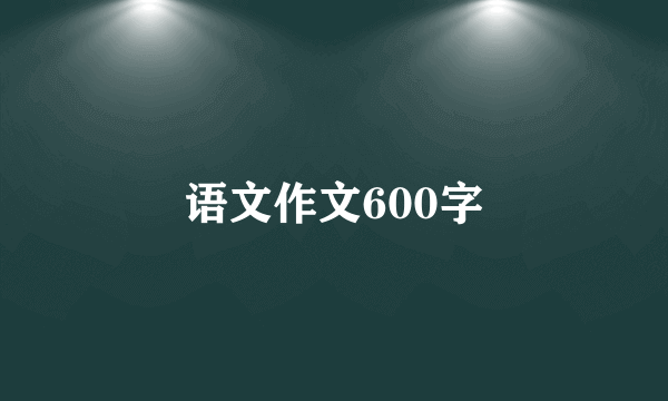 语文作文600字