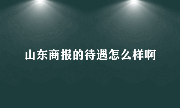 山东商报的待遇怎么样啊