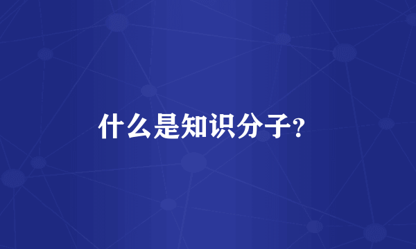 什么是知识分子？