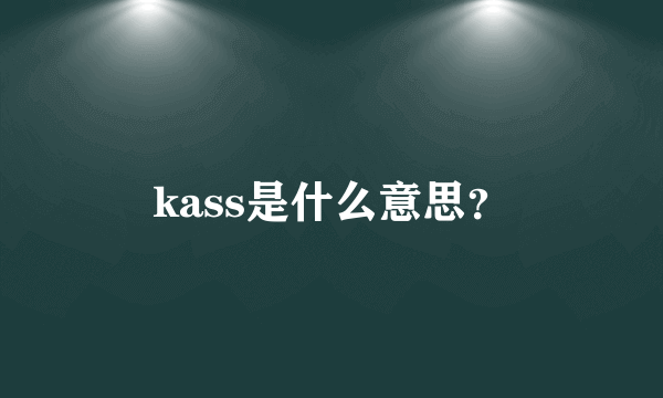 kass是什么意思？