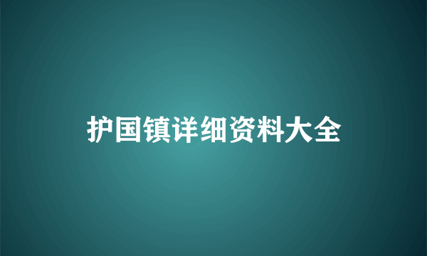 护国镇详细资料大全