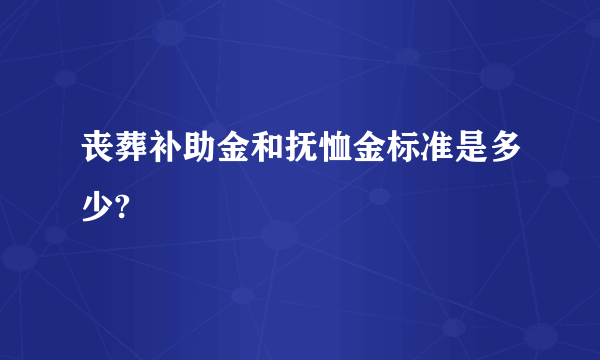 丧葬补助金和抚恤金标准是多少?