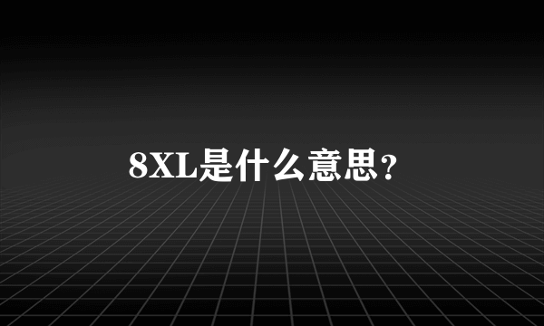 8XL是什么意思？