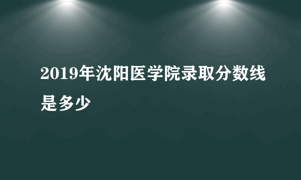 2019年沈阳医学院录取分数线是多少