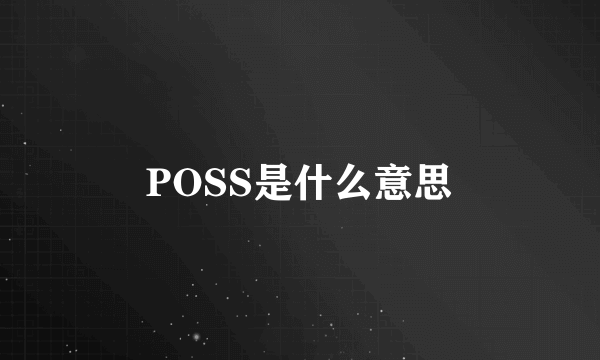 POSS是什么意思