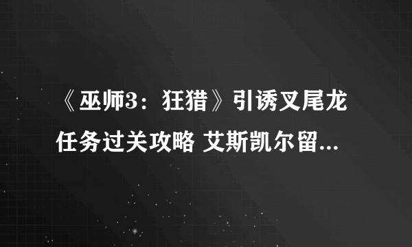 《巫师3：狂猎》引诱叉尾龙任务过关攻略 艾斯凯尔留下的踪迹在哪