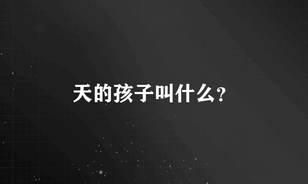 天的孩子叫什么？