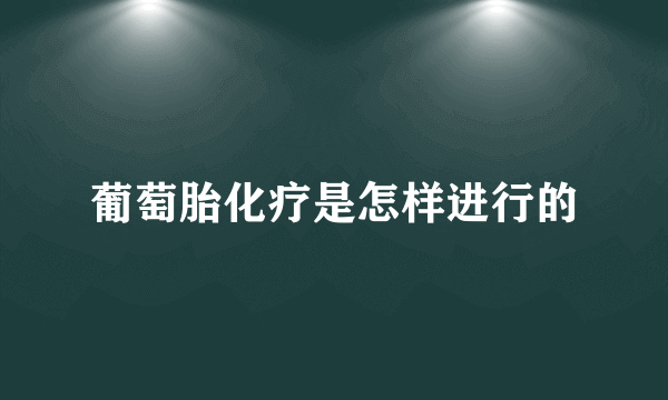 葡萄胎化疗是怎样进行的