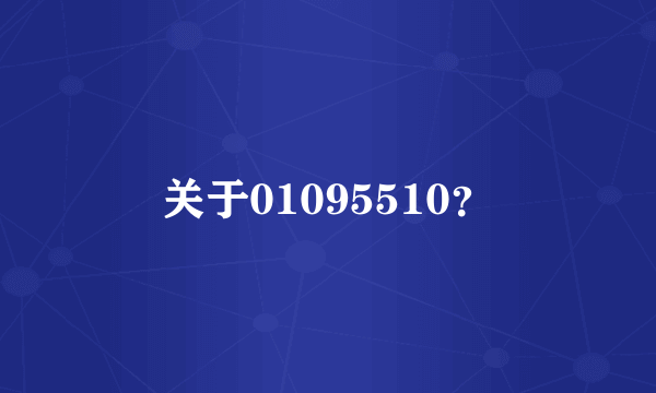 关于01095510？