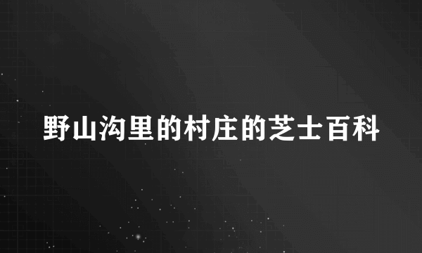 野山沟里的村庄的芝士百科