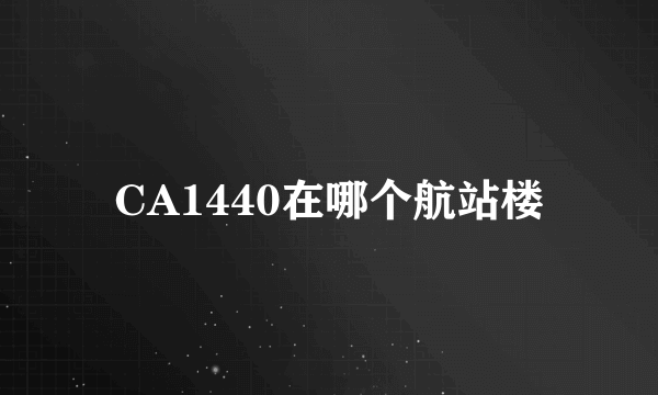 CA1440在哪个航站楼