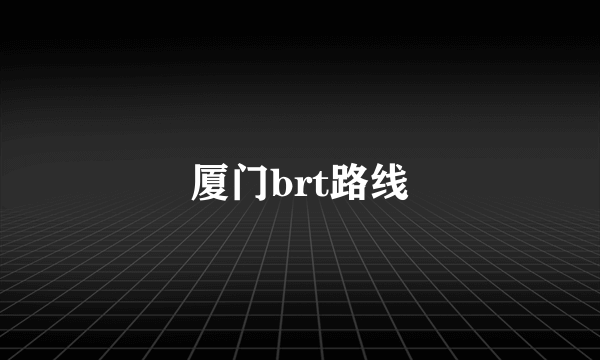 厦门brt路线