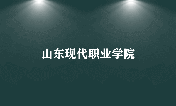 山东现代职业学院