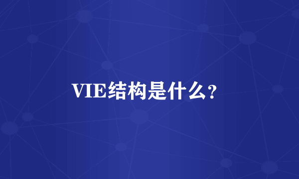 VIE结构是什么？