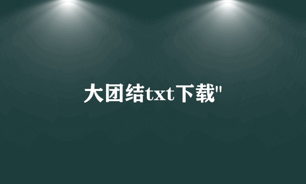 大团结txt下载