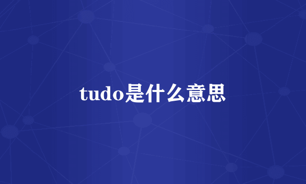 tudo是什么意思