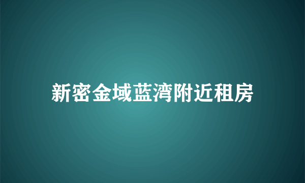 新密金域蓝湾附近租房