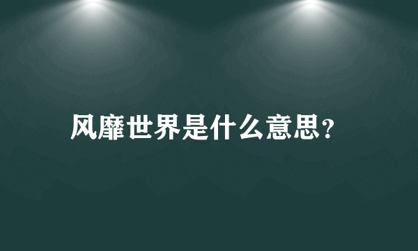 风靡世界是什么意思？