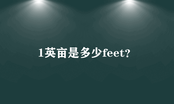 1英亩是多少feet？