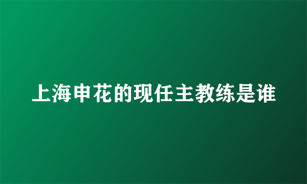 上海申花的现任主教练是谁