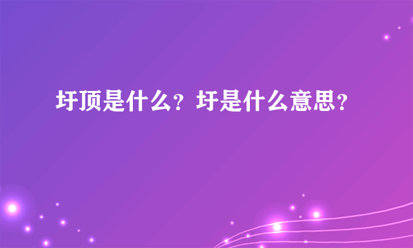 圩顶是什么？圩是什么意思？