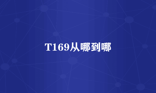 T169从哪到哪