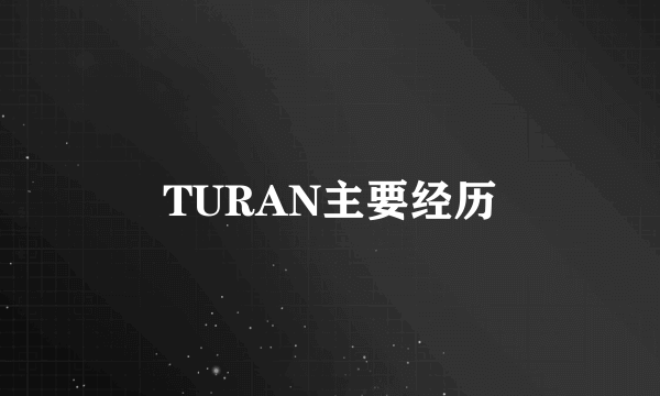 TURAN主要经历