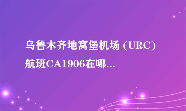 乌鲁木齐地窝堡机场 (URC)航班CA1906在哪个航站楼