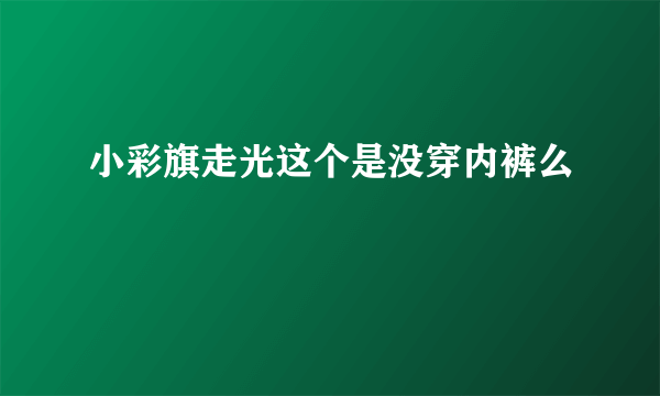 小彩旗走光这个是没穿内裤么