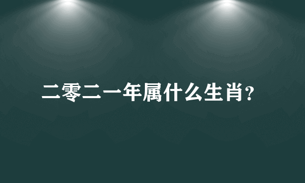 二零二一年属什么生肖？