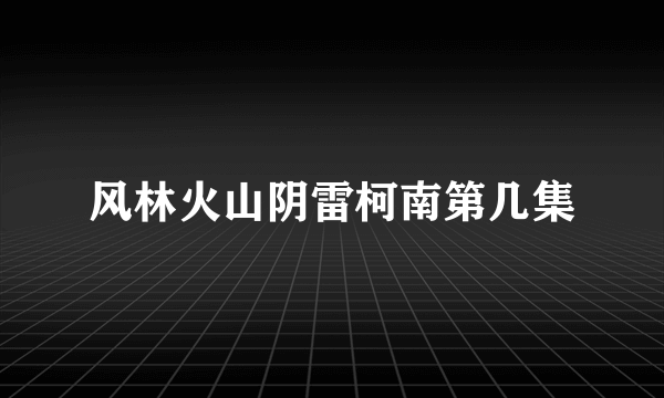 风林火山阴雷柯南第几集