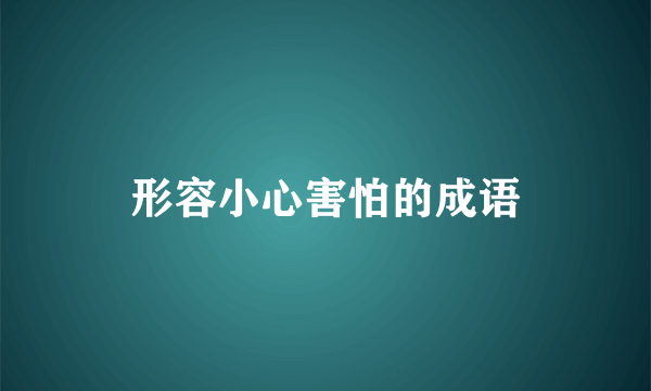 形容小心害怕的成语