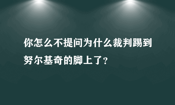 你怎么不提问为什么裁判踢到努尔基奇的脚上了？