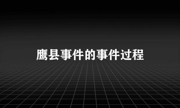 鹰县事件的事件过程