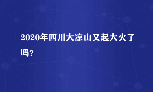 2020年四川大凉山又起大火了吗？