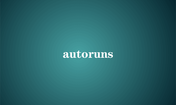 autoruns