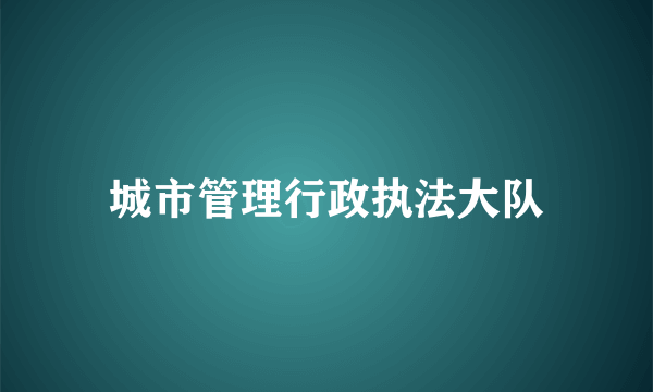 城市管理行政执法大队