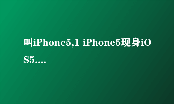 叫iPhone5,1 iPhone5现身iOS5.1测试名单