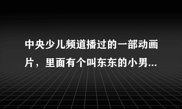 中央少儿频道播过的一部动画片，里面有个叫东东的小男孩，而且片头曲里面不断重复着“东东，，，东东，，”