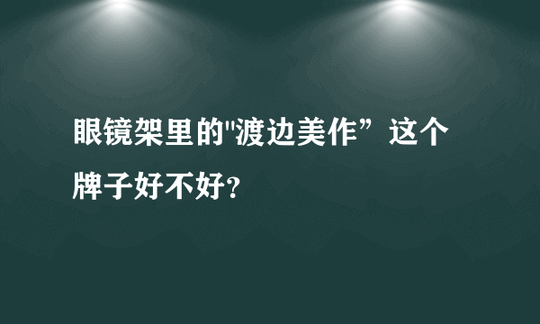 眼镜架里的