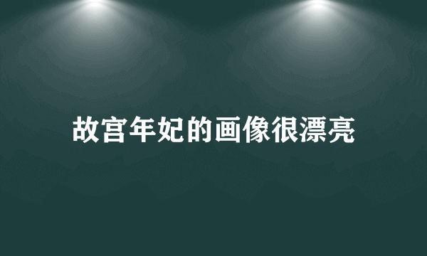 故宫年妃的画像很漂亮