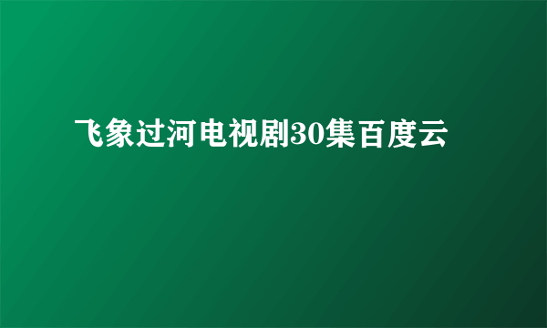 飞象过河电视剧30集百度云