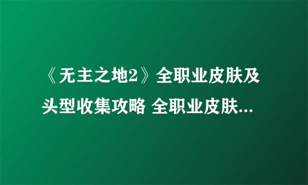 《无主之地2》全职业皮肤及头型收集攻略 全职业皮肤获取方法