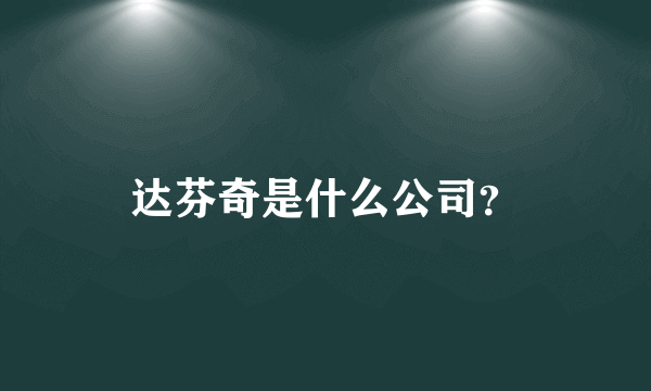 达芬奇是什么公司？