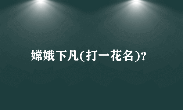 嫦娥下凡(打一花名)？