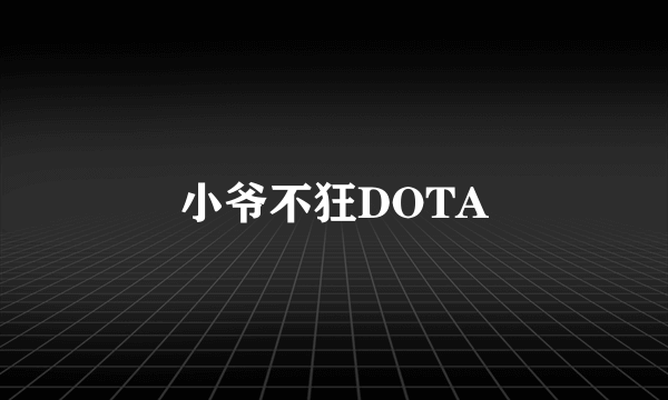 小爷不狂DOTA