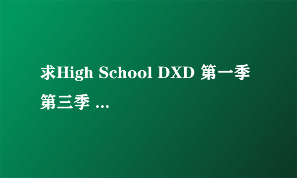 求High School DXD 第一季 第三季 1080P熟肉