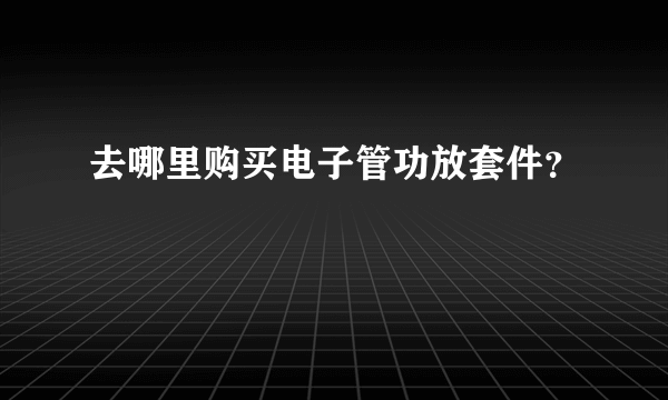 去哪里购买电子管功放套件？