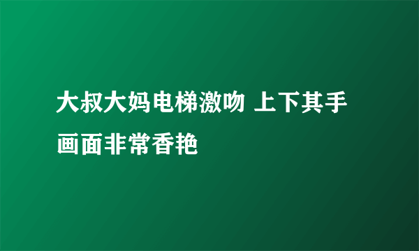 大叔大妈电梯激吻 上下其手画面非常香艳